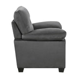 Modern Sleek Design Living Room Furniture 1pc Chair Dark Gray Fabric Upholstered Comfortable Plush B01167252