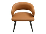 Modern Kitchen Dining Chair Set , brown faux leather soft cushion, curved wrap-around W5815P583490