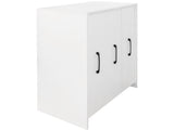 Bookcase with Three Pulled Out Doors Shelving Cabinet,3 Tier Floor Standing Bookcase,Slide Out W331P374568