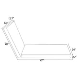 2PCS Set Outdoor Lounge Chair Cushion Replacement Patio Funiture Seat Cushion Chaise Lounge W419P194575