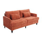 COOLMORE Mid Century Modern chenille Fabric Loveseat sofa, 2-Seat Upholstered Loveseat Sofa Modern W395P151899