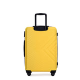 3 Piece Luggage Sets ABS Lightweight Suitcase with Two Hooks, Spinner Wheels, TSA Lock, , W28453579