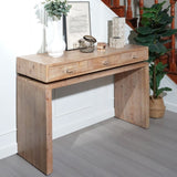 Rustic Wooden Console Table with 3 Drawers, 47inway Table with Drawers, Wood Console Table For W2729P270741