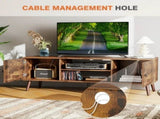 TV Stand for TVs up to 60", Modern Mid Century Entertainment Center with Storage, 2 Cabinet Media 88054514