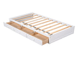 Twin Size Platform Storage Bed with 3 Drawers,White WF193634AAK
