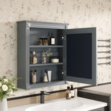 24'' x 27'' Wall Mounted Bathroom Storage Cabinet with Mirror, Medicine Cabinet with Height N710P195492E