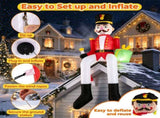 8.7 FT Lighted Inflatable Christmas Nutcracker Yard Decoration with Built-in LED Lights, Blow Up 36971485