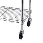 ZUN 5-Tier NSF Heavy Duty Adjustable Storage Metal Rack with Wheels & Shelf Liners Ideal for Garage, 49670774