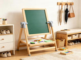 Kids Art Easel 2 in 1 Wooden Double Sided with Magnetic Whiteboard Chalkboard and Painting 74611656