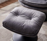 Swivel Leisure chair lounge chair velvet GREY color with ottoman W1805103943