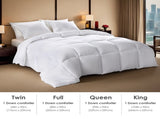 2-Pack Large White Plaid Duvet Inserts. Soft and comfortable with skin-friendly warmth. Suitable for 77377369