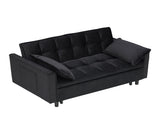 Modern velvet sofa, sofa pull-out bed, small love seat casual sofa with back, with pillow, pockets, 49433073