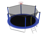 10FT Trampoline for Kids, Basketball Hoop and Ladder, Outdoor Kids Trampoline with Safety K1163P147163