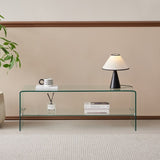 Clear Glass TV Table, Tempered Clear Glass TV Stand for Living Room W1718P242508