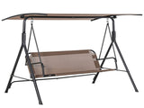 2-Seat Outdoor Patio Swing Chair-Brown 17252537