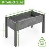 ZUN Raised Garden Bed with Legs, Elevated Wooden Planter Box for Outdoor Plants W1390P160712