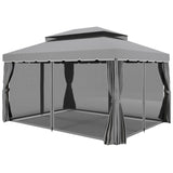 ZUN 10ft x 10ft Outdoor Patio Gazebo Canopy Tent Coffee-AS （Prohibited by WalMart） 13114202