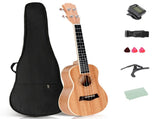 23in mahogany body rosewood fingerboard ukulele, cotton bag, capo, strap, picks*3, wrench tool 11113742