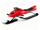 2-in-1 Kids Snow Racer Sled with Tow Rope, 30&deg Steering & Dual Foot Brakes Downhill Ski Sled, 01237271