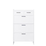 PVC Surface Shaker Shape Door Shoe Rack 3 Doors Shoe Cabinet With 2 Drawers With Open Space for W2139134911