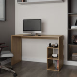 ZUN Sanders Computer Desk in Melamine with Open Storage, Natural Oak B128P263728