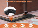2Pcs 4.9FT Flexible Extendable Hose Gutter Downspout Extension Low Profile No Deep Digging Catch 18616718