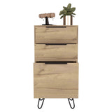 Augusta Light Dresser, Hairpin Legs, Superior Top,Three Drawers -Light Oak B07091822