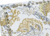 Accent Chair, Floral Armchair, Nailhead Trim, Gold and Grey Decor, Solid Wood Legs, Farmhouse W5568P445701