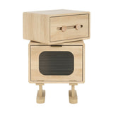 MDF CREATIVE ROTATABLE ROBOT STORAGE SIDE TABLE, NATURAL COLOR N770P281241N