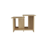 Natural Oak Coffee Table with Open Storage B062P290253