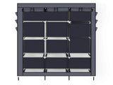 69" High-leg Non-woven Fabric Assembled Cloth Wardrobe Gray 52206518