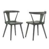 2 Pieces Set Dining Side Chair Rustic Modern Farmhouse Design Retro Design Easy to Assembly W2537P211109