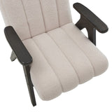 Rella Modern Teddy Sherpa Accent Chair with Espresso Wood Frame T2574P241335