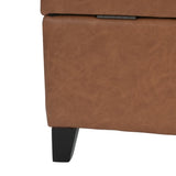 STORAGE PU OTTOMAN Orange Brown N757P191012T