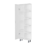 ZUN White 1-Door Linen Cabinet B062P175039