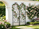 Garden Trellis for Climbing Plants, 60 x 15 in 2-Pack, Rustproof Metal Flower Trellis, Outdoor 40840978