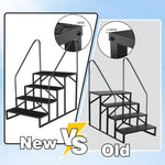 ZUN Swimming Pool Ladder above Ground, RV Steps with Handrail, Heavy Duty Pool Step Hot Tub Steps, 660 98939982