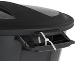 20 Gallon Heavy Duty Plastic Garbage Can, Included Lid, Black 10353555