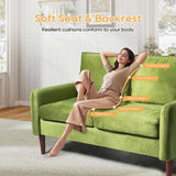 54" Velvet Sofa for Small Spaces, Modern Army Green Fabric Couch with Plush Comfort, Compact Living 26639465