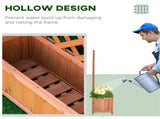Brown 28" x 11" x 46" Wooden Raised Garden Bed for Patio Cucumber Growing, with Trellis 51841719
