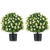 2 Pack Lifelike Artificial Potted Plants - White 68459043
