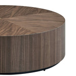 ZUN 35.43 Inch Modern Round Coffee Table MDF Coffee Table for Living Room,Drum Center Table for W2582P188320