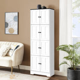 ZUN Tall Storage Cabinet with 8 Doors and 4 Shelves, Wall Storage Cabinet for Living Room, Kitchen, 99782676