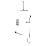 Shower system combo with hand shower, 16 inch shower head and tub spout W2287141164