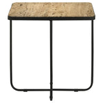 ZUN Travertine and Black Accent Table B062P153888