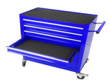 4 DRAWERS MULTIFUNCTIONAL TOOL CART WITH WHEELS-BLUE W110280933