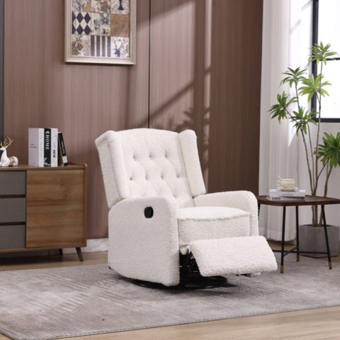 ZUN COOLMORE Recliner Chair,360 Degree Swivel Nursery Chair,Glider Chair,Modern Small W1539P151221