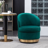 ZUN Wania Contemporary Velvet Swivel Chair, Green T2574P164513