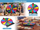 24" Spinning Prize Wheel with Foldable Stand Stand-Up & Tabletop Fortune Wheel - Multicolor 84150021