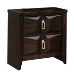 ZUN Espresso 2-Drawer Nightstand B062P189077